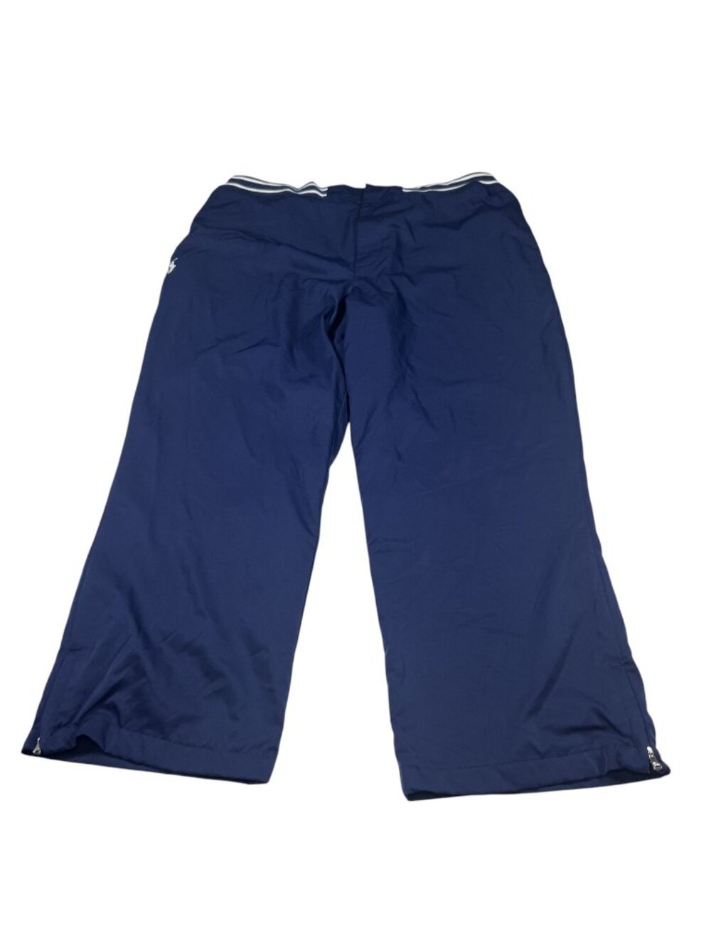 Vintage Y2K Polo Ralph Lauren Mens Navy Blue Baggy Wide Leg Track Pants Size XL
